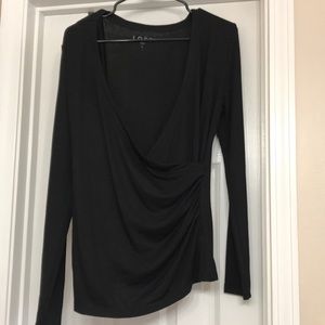 NWT black wrap sweater